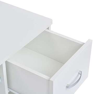 Stylish ROCKPOINT White Desk for Students and Home Office