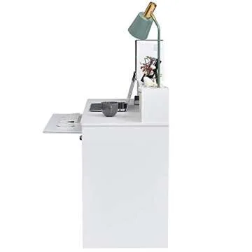 Stylish ROCKPOINT White Desk for Students and Home Office