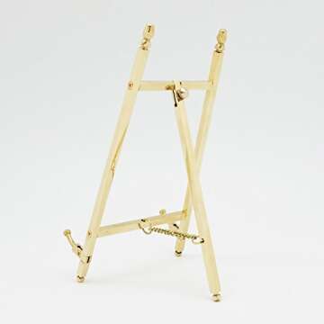 TOPNIKE Table Top Easel, Art Display Easels, Brass Plate Stands for Display, 10 Inch, 250MM