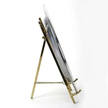 TOPNIKE Table Top Easel, Art Display Easels, Brass Plate Stands for Display, 10 Inch, 250MM