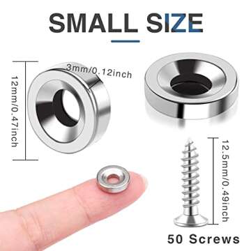MIKEDE Magnets, 50Pcs Strong Magnets with Hole, Heavy Duty Rare Earth Magnets with Mounting Screws, ...