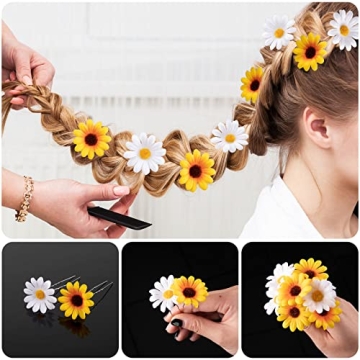 16Pcs Sunflower Floral Hair Accessories Set for Women