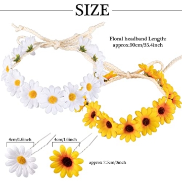 16Pcs Sunflower Floral Hair Accessories Set for Women
