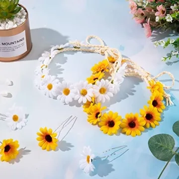 16Pcs Sunflower Floral Hair Accessories Set for Women