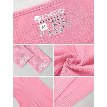 OQQ Women's Ribbed Long Sleeve Yoga Jumpsuit