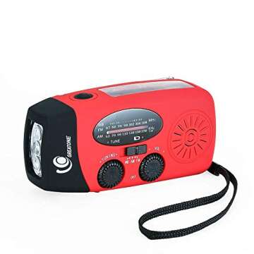 GREATONE Emergency Hand Crank Weather Radio with Power Bank