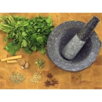 Kota Japan Large Granite Mortar & Pestle for Spices