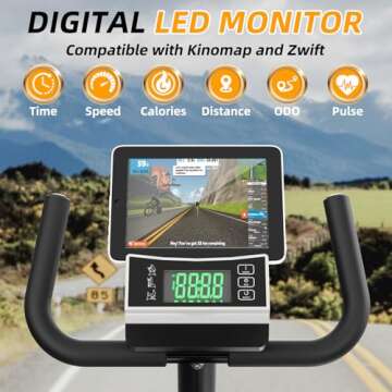 VANSWE Recumbent Exercise Bike for Adults Seniors - For Home Workout with 16 Levels Resistance, 380 ...