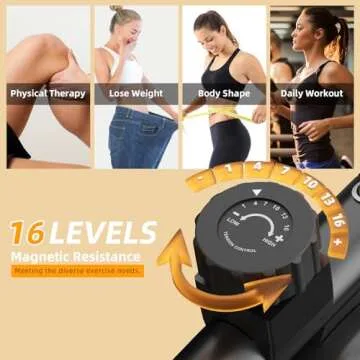 VANSWE Recumbent Exercise Bike for Adults Seniors - For Home Workout with 16 Levels Resistance, 380 lbs Weight Capacity, Bluetooth Connectivity and Pulse Sensor RB661 (Silver)