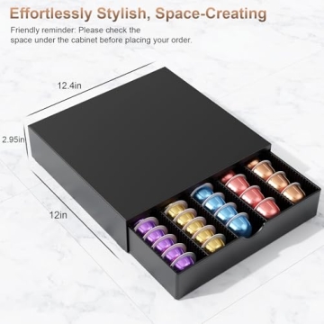 OUTIOE Coffee Pods Drawer Organizer for Nespresso