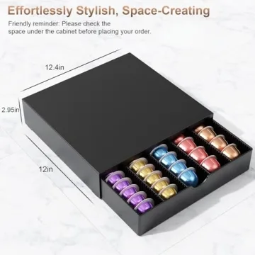 OUTIOE Coffee Pods Drawer Organizer for Nespresso