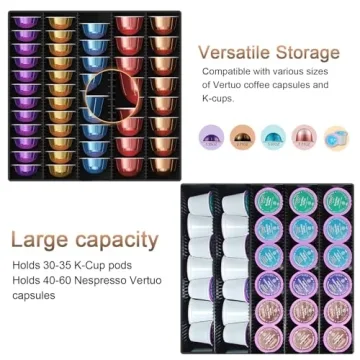 OUTIOE Coffee Pods Drawer Organizer for Nespresso