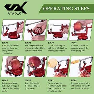 VVXX 3-in-1 Apple and Potato Peeler for Fast Prep