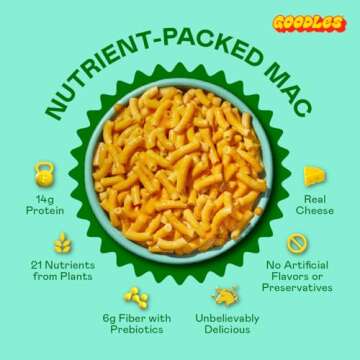 Goodles Mac & Cheese Assortment 12 Pack, 6oz - 14g Protein, 6g Fiber with Prebiotics, 21 Nutrients and Made w/REAL Cheese | Kosher | Clean Label Certified