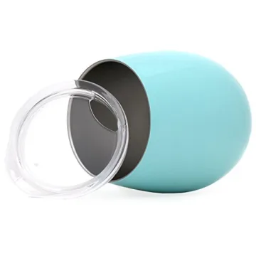 Simple Modern Spirit 8oz Wine Tumbler Glass with Lid - Vacuum Insulated Insulated Stemless 18/8 Stainless Steel Wine Cup -Caribbean