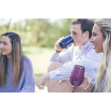 Simple Modern Spirit 8oz Wine Tumbler Glass with Lid - Vacuum Insulated Insulated Stemless 18/8 Stainless Steel Wine Cup -Caribbean