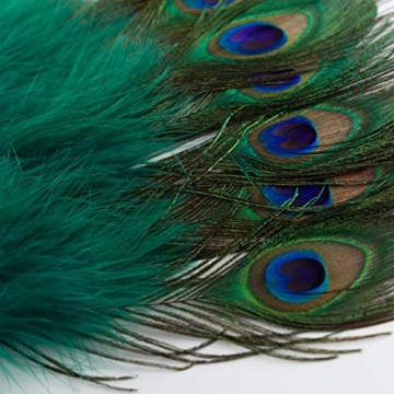 Elegant Peacock Feather Fan for Costumes and Events