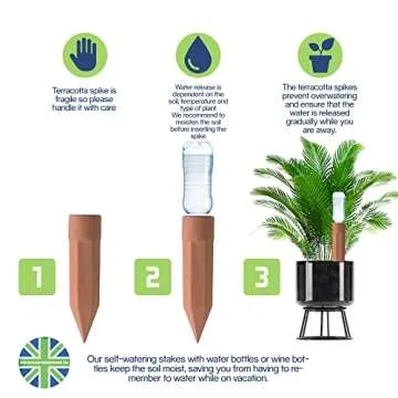8 Pcs Terracotta Plant Watering Stakes with Sensors