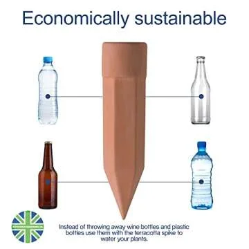 8 Pcs Terracotta Plant Watering Stakes with Sensors