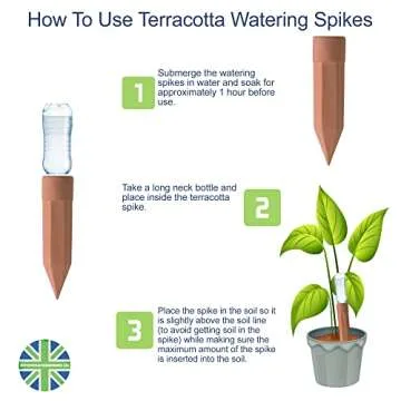 8 Pcs Terracotta Plant Watering Stakes with Sensors