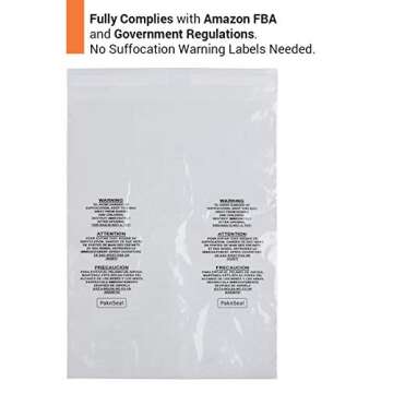 PaknSeal 9x12 Clear Self Seal Poly Bags for Safe Shipping