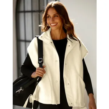 OPCAKM Women's Fuzzy Fleece Vest for Cozy Layers
