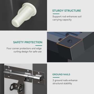 DWVO 6' x 4' Outdoor Storage Shed, Large Metal Tool Sheds, Heavy Duty Storage House with Lockable Doors & Air Vent for Backyard Patio Lawn to Store Bikes, Tools, Lawnmowers,Dark Gray