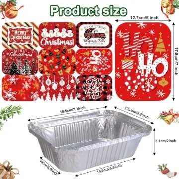 DIYDEC 36PCS Christmas Food Containers for Holiday Gifting
