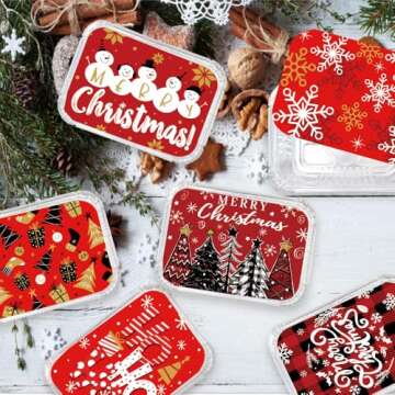 DIYDEC 36PCS Christmas Food Containers for Holiday Gifting