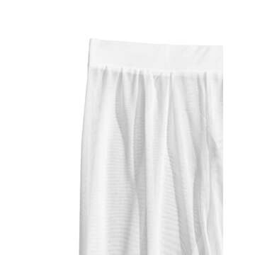 Floerns Women's See Through Beach Cover Up Pants Sheer Swimsuit Bikini Bottom White XS
