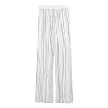 Floerns Women's See Through Beach Cover Up Pants Sheer Swimsuit Bikini Bottom White XS