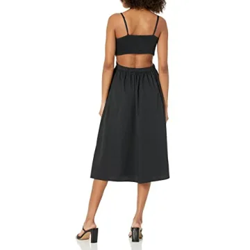 Stylish Makenna Strappy Cross Front Smocked Back Midi Dress