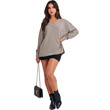 Stylish ANRABESS Oversized Sweatshirt for Women - Fall 2024
