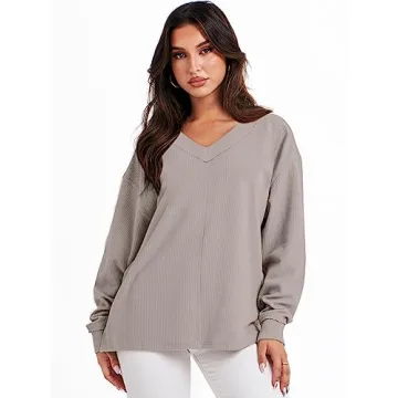 Stylish ANRABESS Oversized Sweatshirt for Women - Fall 2024