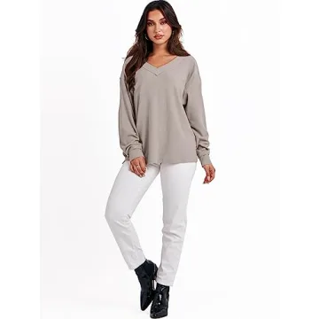 Stylish ANRABESS Oversized Sweatshirt for Women - Fall 2024