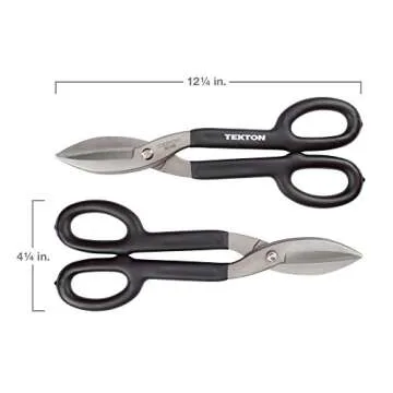 TEKTON 12-Inch Straight Pattern Tin Snips | 35105