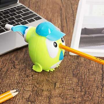 Mr. Pen- Owl Shaped Sharpener with Hat for Kids, Colored Pencils, Manual, Cute Fun Pencil Sharpener
