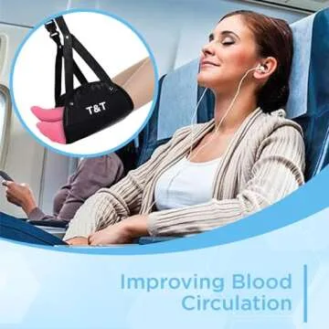 Travel Comfort with Airplane Footrest Adjustable Height