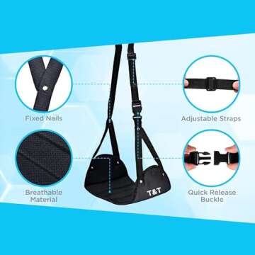 Travel Comfort with Airplane Footrest Adjustable Height