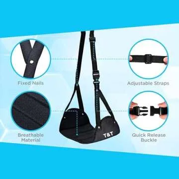 Travel Comfort with Airplane Footrest Adjustable Height