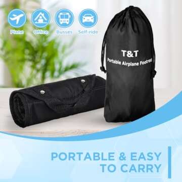 Travel Comfort with Airplane Footrest Adjustable Height