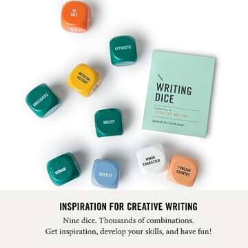Two Tumbleweeds Writing Dice - Creative Writing Game for Adults, Writers & Teachers - Set of 9 Dice ...