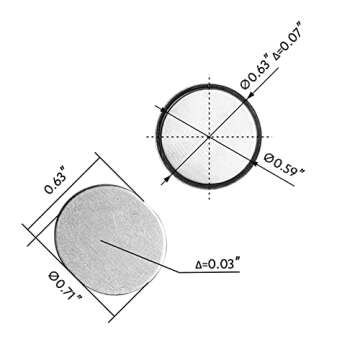 Mousike Magnetic Door Catch Ultra Thin Cabinet Magnets Stainless Steel Drawer Magnet Catch for Slidi...