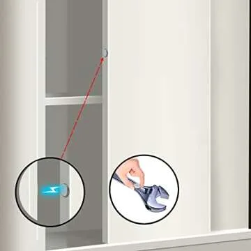 Mousike Magnetic Door Catch Ultra Thin Cabinet Magnets Stainless Steel Drawer Magnet Catch for Sliding Door Closure Kitchen Cabinet Cupboard Closet Closer (8Pack)