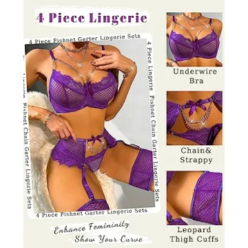 Avidlove Sexy Women's Lace Garter Belt Lingerie Set