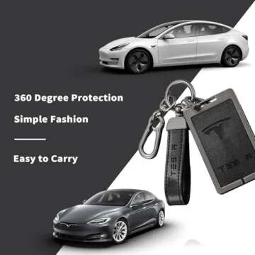 JARCOE Key Card Holder Compatible Tesla, Key Protective Card Shell, Keychain Accessorie, Compatible Tesla Model 3/Y, Waterproof and Dustproof, Full Protection Key, Grey