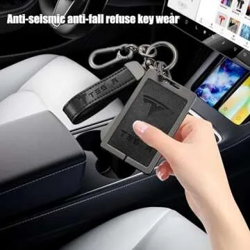 JARCOE Key Card Holder Compatible Tesla, Key Protective Card Shell, Keychain Accessorie, Compatible Tesla Model 3/Y, Waterproof and Dustproof, Full Protection Key, Grey