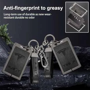 JARCOE Key Card Holder Compatible Tesla, Key Protective Card Shell, Keychain Accessorie, Compatible Tesla Model 3/Y, Waterproof and Dustproof, Full Protection Key, Grey