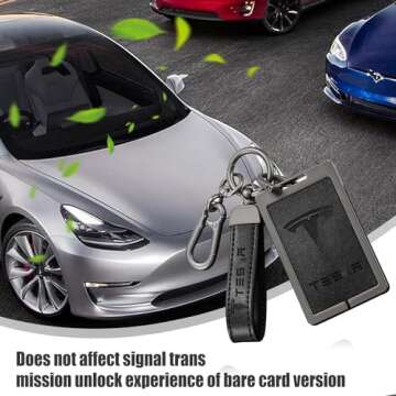 JARCOE Key Card Holder Compatible Tesla, Key Protective Card Shell, Keychain Accessorie, Compatible Tesla Model 3/Y, Waterproof and Dustproof, Full Protection Key, Grey