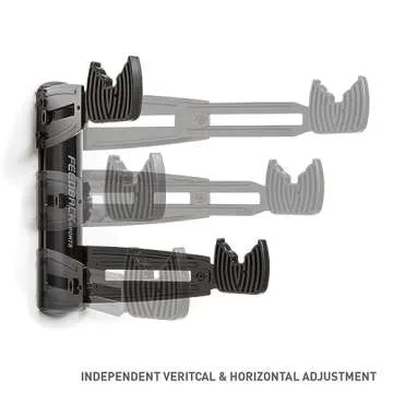 FEEDBACK SPORTS | Velo Wall Rack 2D Bike Storage | Bicycle Hangar Mount W/Adjustable Arms | Road, Gravel, Mountain Bike Compatible | For Garage, Apartment, Shed | Black